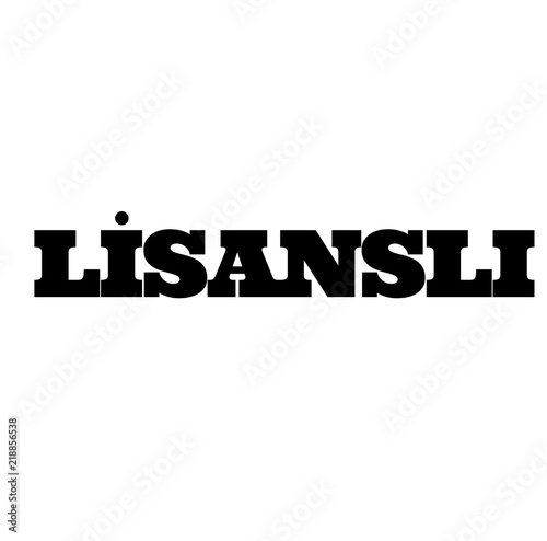 licensed stamp on white