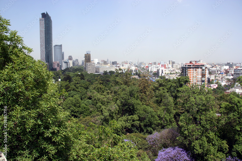 Fototapeta premium View from Castillo de Chapultepec, Ciudad de Mexico, Mexico