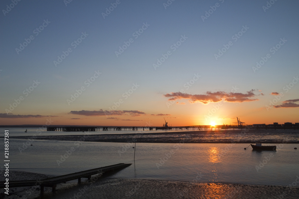 Sunset at Holehaven, Canvey Island, Essex, England