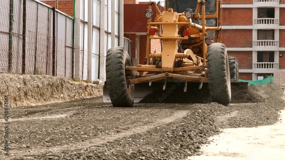 Buldozer en labores de construcción