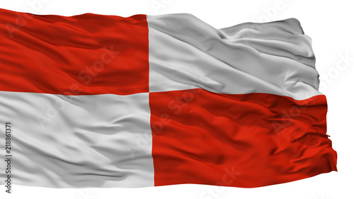 Potosi City Flag, Country Bolivia, Isolated On White Background