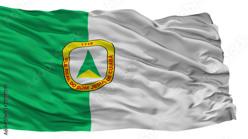 Cuiaba City Flag, Country Brasil, Isolated On White Background