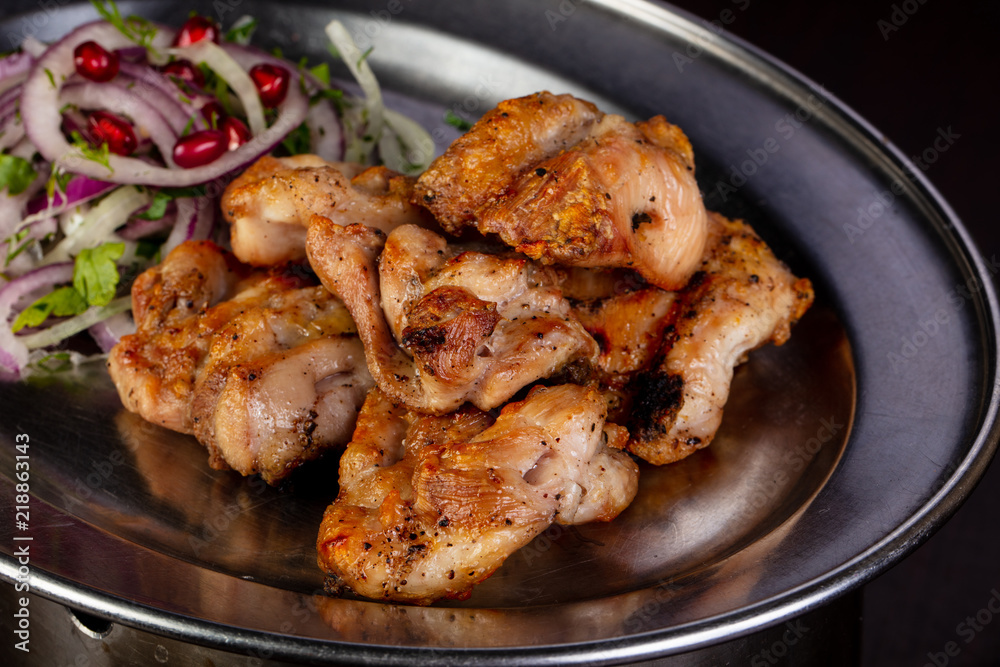 Chicken barbeque with onion Chicken barbeque with onion