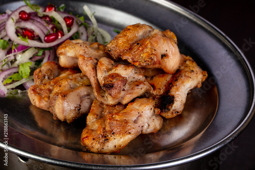 Chicken barbeque with onion
