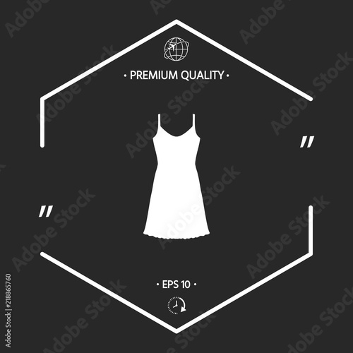 Sundress, Evening dress, combination or nightie, the silhouette. Menu item in the web design