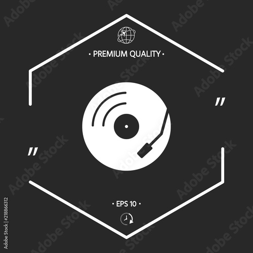 Vinyl record turntable icon