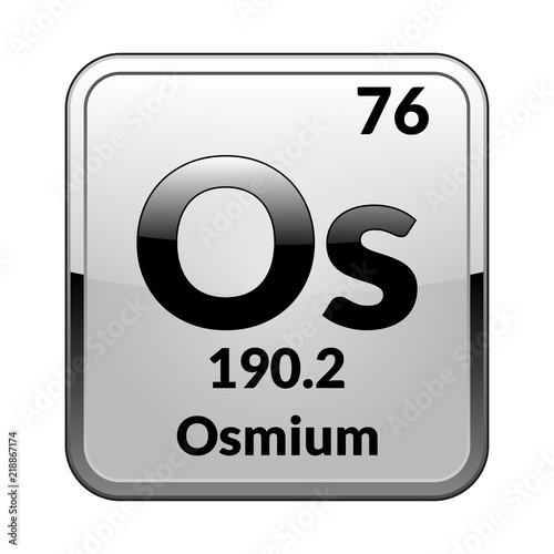 The periodic table element Osmium. Vector illustration