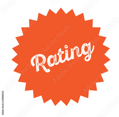 rating stamp on white