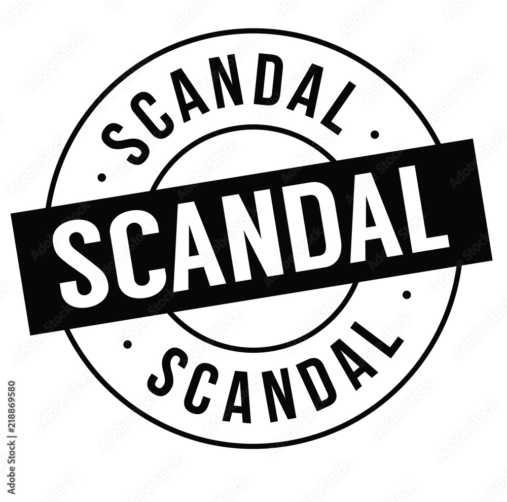 scandal stamp on white