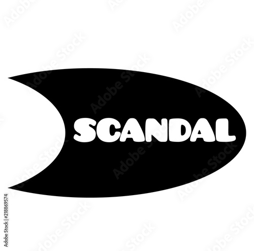scandal stamp on white