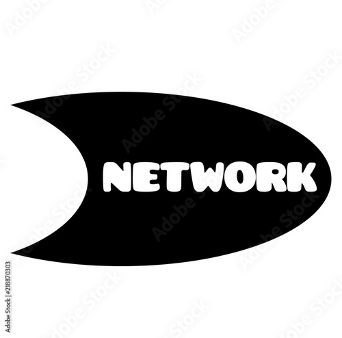 network stamp on white