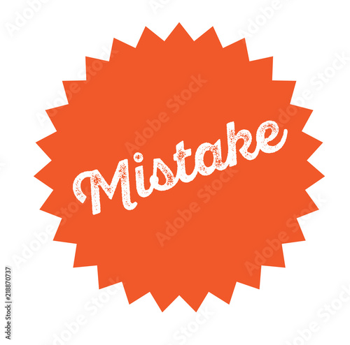 mistake stamp on white