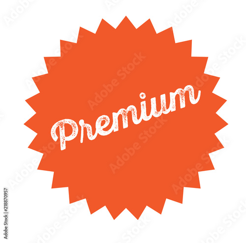 premium stamp on white