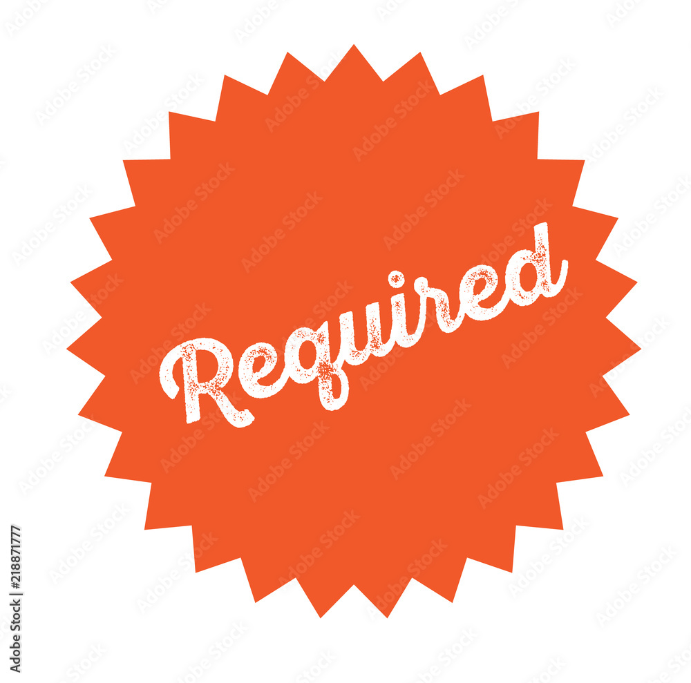 required stamp on white required stamp on white