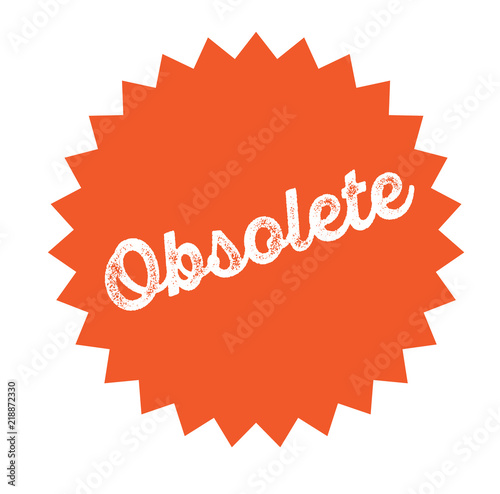 obsolete stamp on white