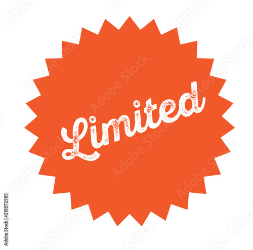 limited stamp on white