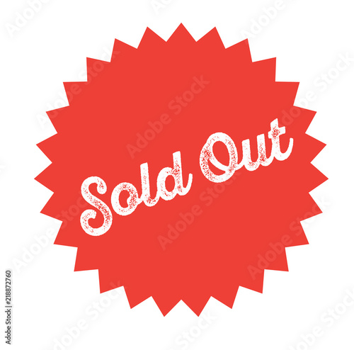 sold out stamp on white