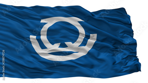 Zushi City Flag, Country Japan, Kanagawa Prefecture, Isolated On White Background photo