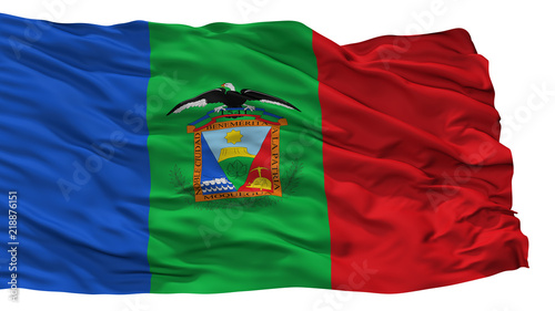 Moquegua City Flag, Country Peru, Isolated On White Background photo