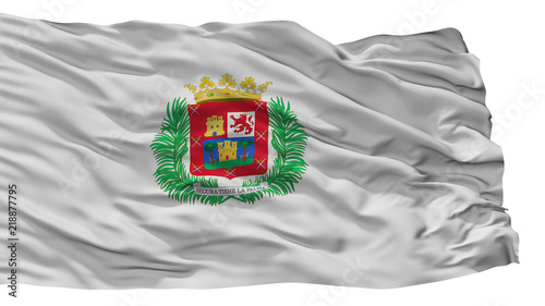 Las Palmas Gran Canaria City Flag, Country Spain, Isolated On White Background