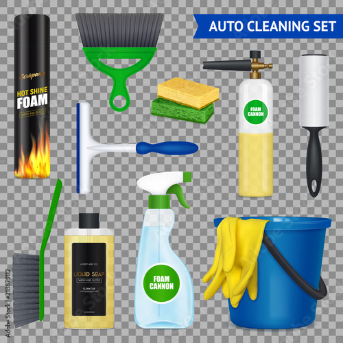 Auto Cleaning Set Transparent 
