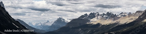 Banff National Park - Panorama of dramatic landscape along the Icefields Parkway, Canada