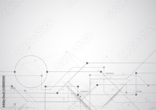 Futuristic technology background, Digital technology and engineering concept. Vector illustration.