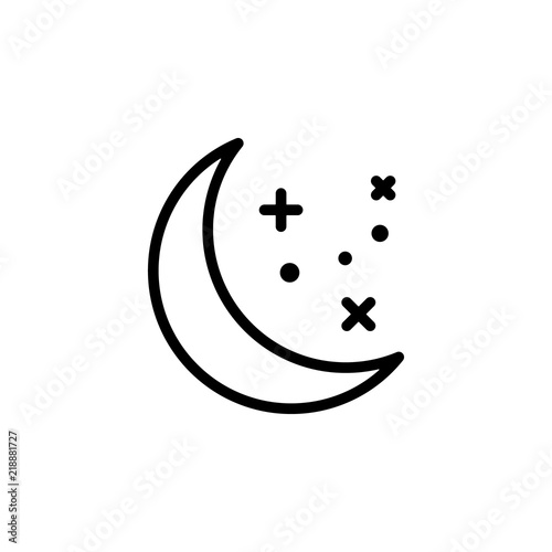 moon, star sign icon. Element of weather sign for mobile concept and web apps icon. Thin line icon for website design and development, app development