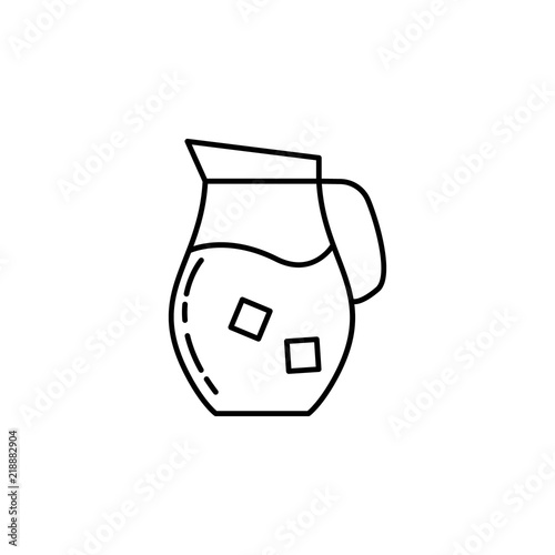 carafe with cold drink dusk icon. Element of drinks and beverages icon for mobile concept and web apps. Thin line carafe with cold drink icon can be used for web and mobile