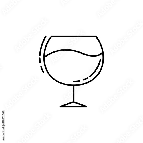 glass of cognac dusk icon. Element of drinks and beverages icon for mobile concept and web apps. Thin line glass of cognac icon can be used for web and mobile