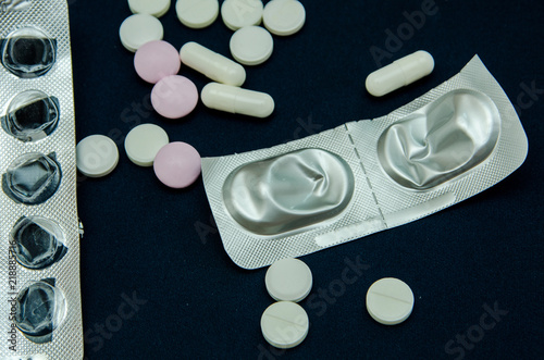 tablets are scattered on the table, dosage for the patient