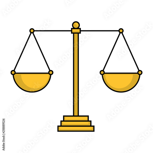 justice scale isolated icon