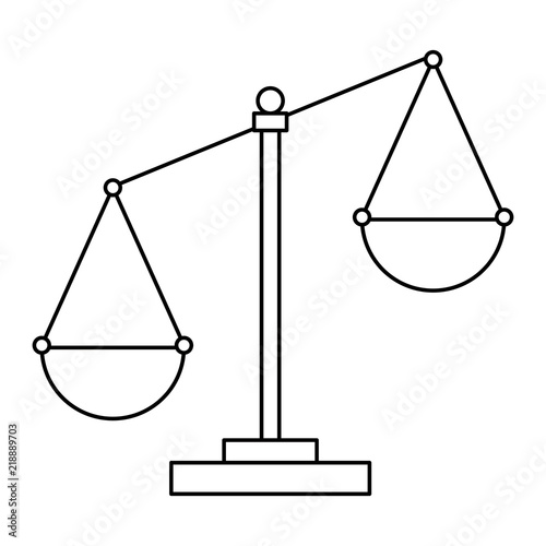 justice scale isolated icon