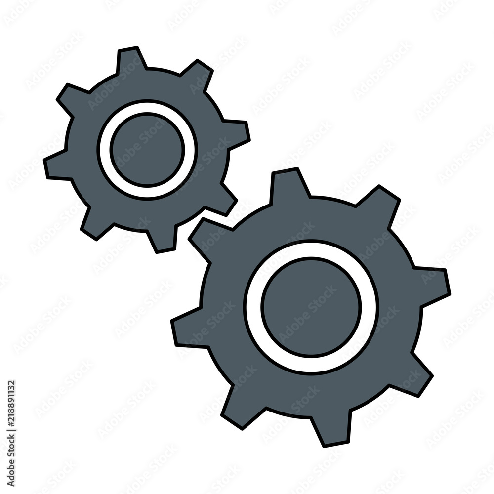 gears machinery isolated icon