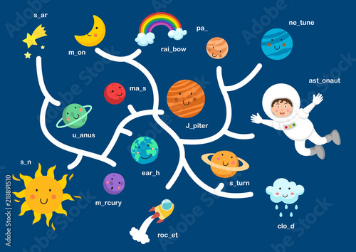 Education maze game vector illustration