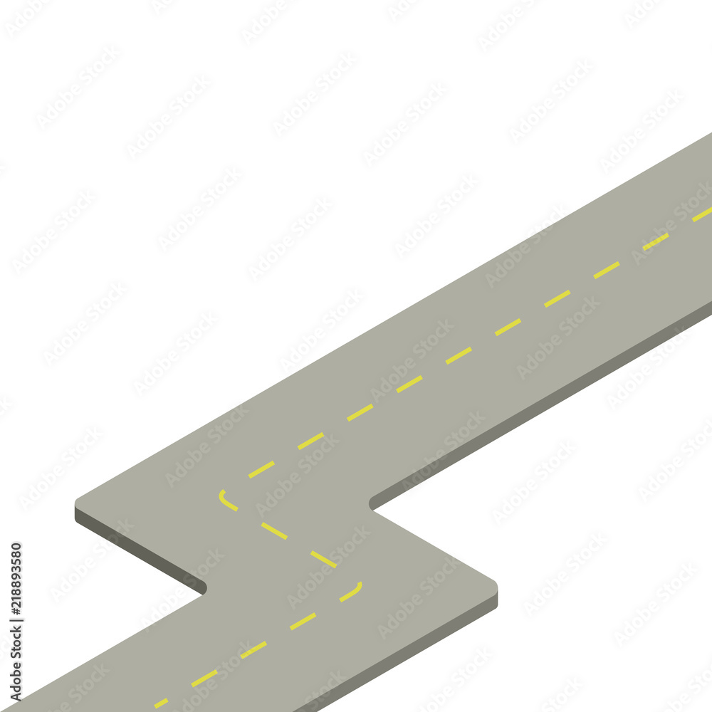 Fototapeta premium Road isometry icon 