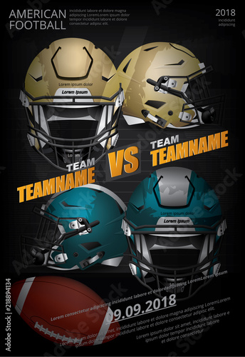 American football Poster Vector Illustration