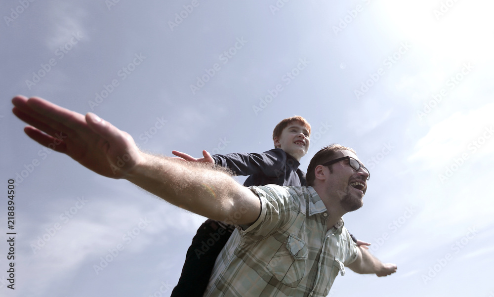 father and son spend time together father and son spend time together