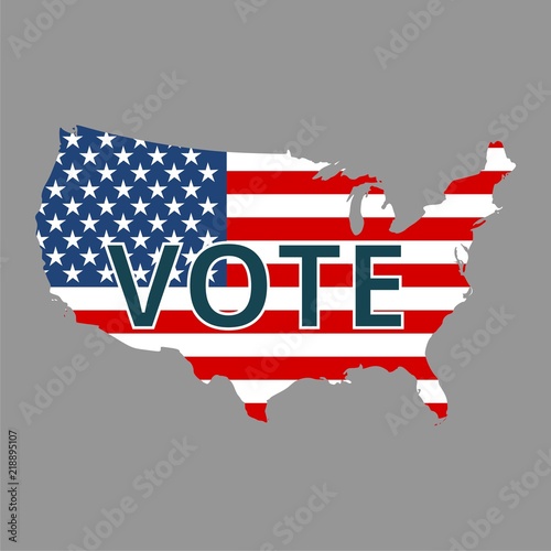 Vote American flag concept