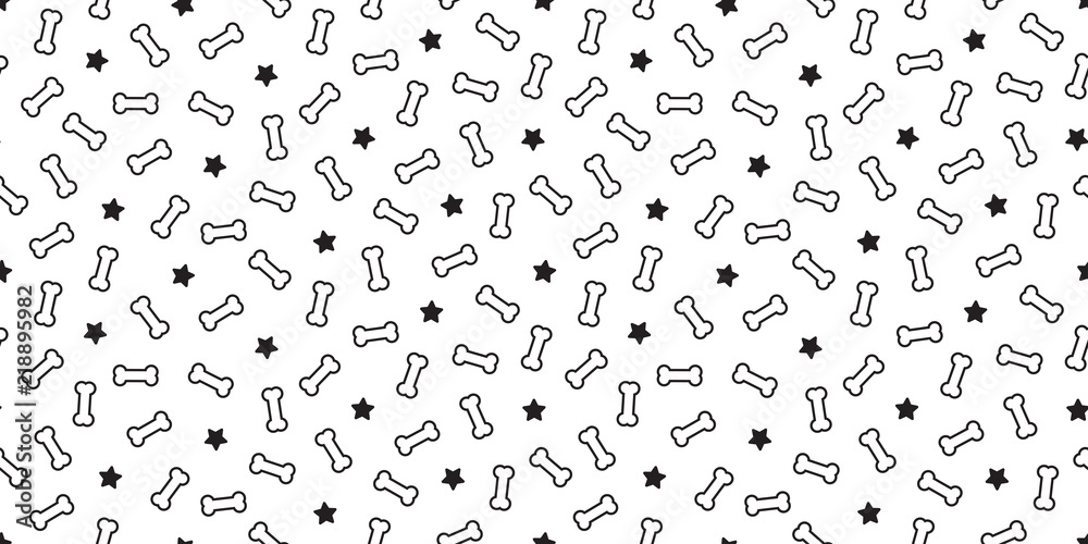 dog bone seamless pattern vector star french bulldog puppy scarf isolated tile background repeat wallpaper graphic