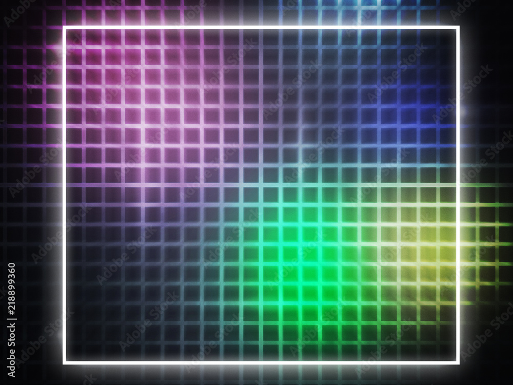 Obraz premium Neon Lights Grid Background