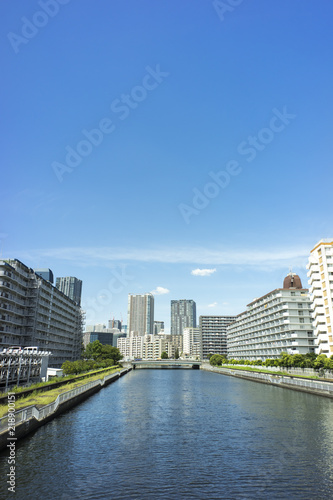 運河のある風景 江東区 東京都