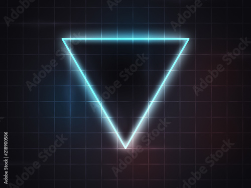 Triangle Neon Lights Background