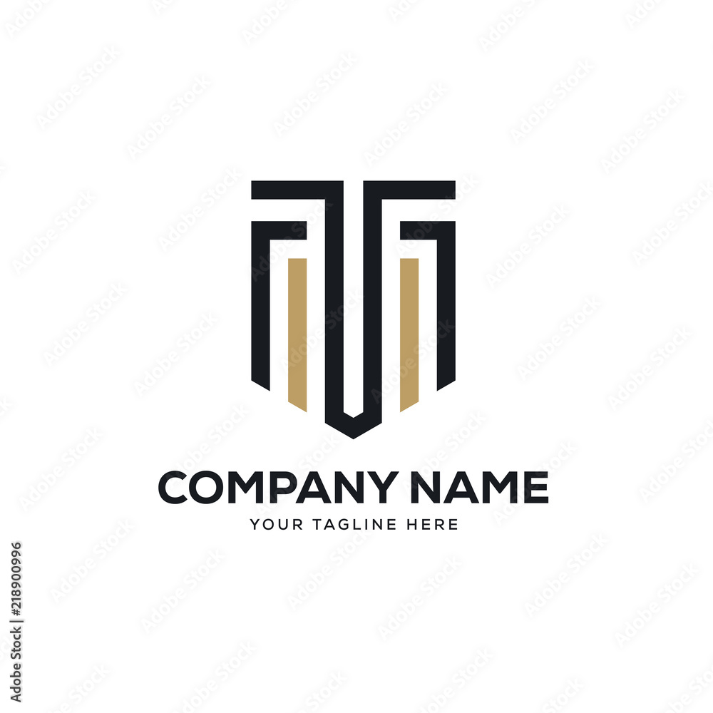 real estate logo design vector, initial letter logo m design template