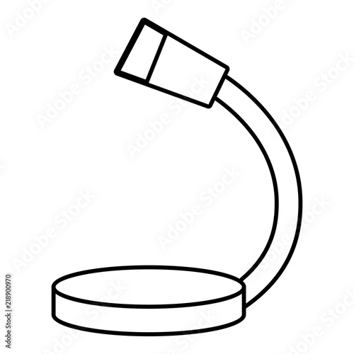Table microphone icon. Outline illustration of table microphone vector icon for web design isolated on white background