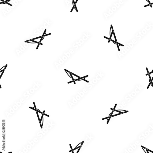 Beach chaise pattern repeat seamless in black color for any design. Vector geometric illustration