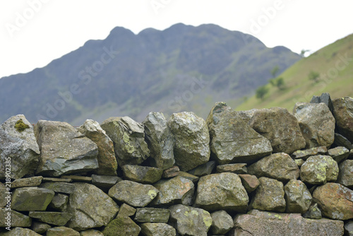 Drystone wall in front of Haystacks, Lake District © davidyoung11111