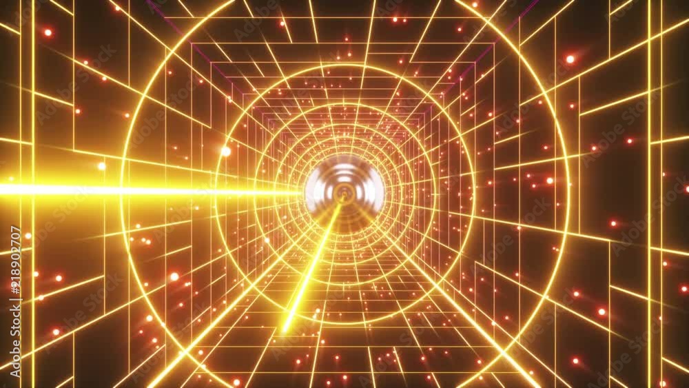 Abstract Retro Polygonal Laser Tunnel Flight Background Abstract Retro Polygonal Laser Tunnel Flight Background