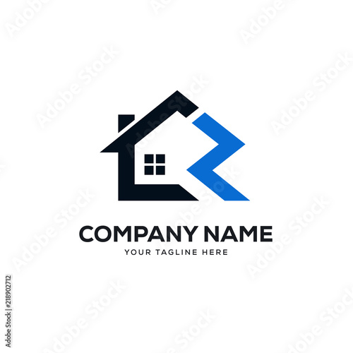 real estate logo designs concept vector, initial letter R logo designs template