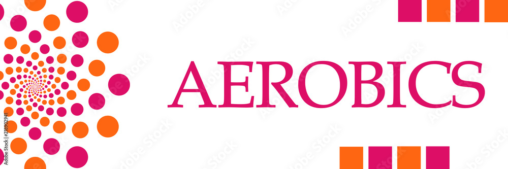 Aerobics Pink Orange Dots Horizontal Aerobics Pink Orange Dots Horizontal